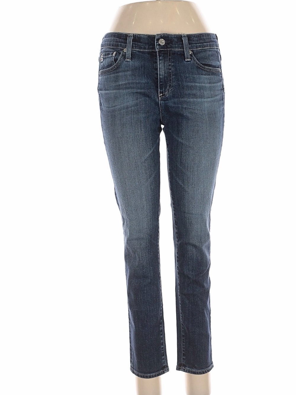 Ag Adriano Goldschmied Straight Leg Jeans in Dark Blue Wash